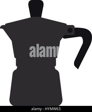 L'Illustre icône cafetière sur fond blanc dans le Vector Illustration de Vecteur