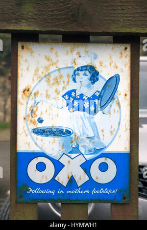 Oxo signe à enterrer Bolton Street station. Banque D'Images