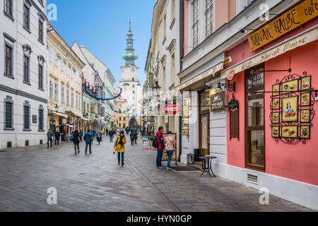 Vue panoramique dans le centre-ville de Bratislava, Slovaquie Banque D'Images