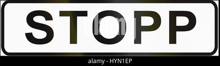 Inscrivez-vous sur la réglementation supplémentaire estonien - Stop. Banque D'Images