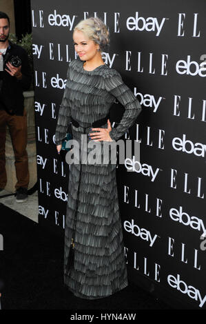 L'actrice Debby Ryan arrive à la 6e conférence annuelle ELLE Women In Music célébration présenté par eBay au Boulevard3 le 20 mai 2015 à Hollywood, Californie. Banque D'Images