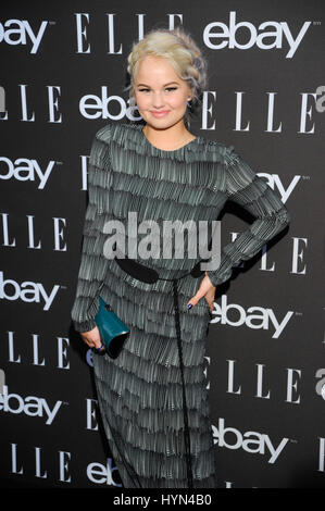 L'actrice Debby Ryan arrive à la 6e conférence annuelle ELLE Women In Music célébration présenté par eBay au Boulevard3 le 20 mai 2015 à Hollywood, Californie. Banque D'Images