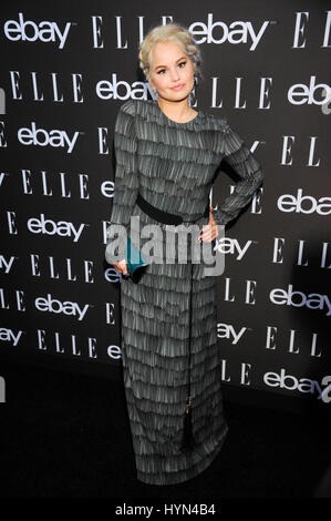 L'actrice Debby Ryan arrive à la 6e conférence annuelle ELLE Women In Music célébration présenté par eBay au Boulevard3 le 20 mai 2015 à Hollywood, Californie. Banque D'Images