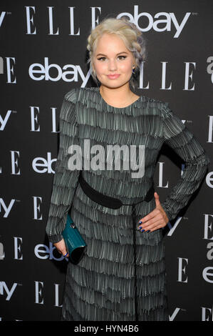 L'actrice Debby Ryan arrive à la 6e conférence annuelle ELLE Women In Music célébration présenté par eBay au Boulevard3 le 20 mai 2015 à Hollywood, Californie. Banque D'Images