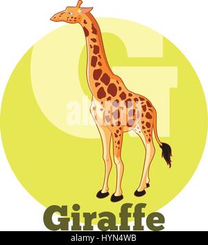 ABC Cartoon girafe Illustration de Vecteur