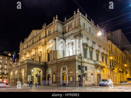 La Scala, une maison d'opéra de Milan, Italie Banque D'Images