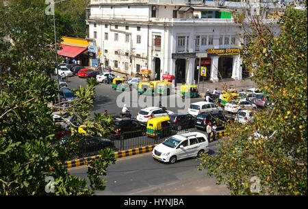 Une vue de Connaught Place Banque D'Images