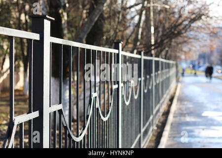 Street wrought fence Banque D'Images