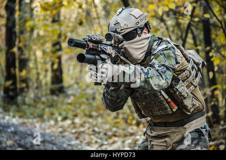 Marsoc raider armes visant Banque D'Images