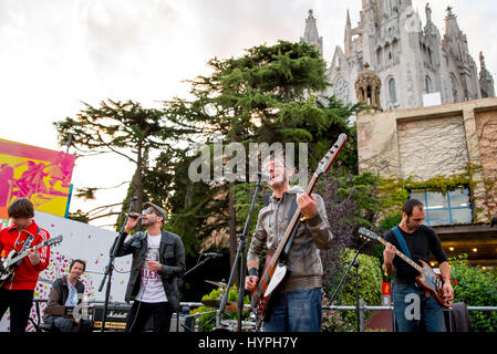 Barcelone - SEP 5 : Los Bracco (band) en concert au Festival Live Tibidabo, le 5 septembre 2015 à Barcelone, Espagne. Banque D'Images