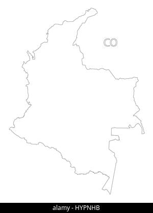 Colombie contours silhouette site illustration Illustration de Vecteur