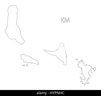 Comores contours silhouette site illustration Illustration de Vecteur