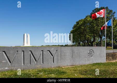 Mémorial National du Canada à Vimy, Vimy, France Banque D'Images