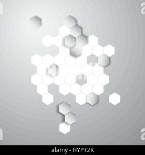 Vector abstract color 3d hexagonale. D'ABEILLES Illustration de Vecteur