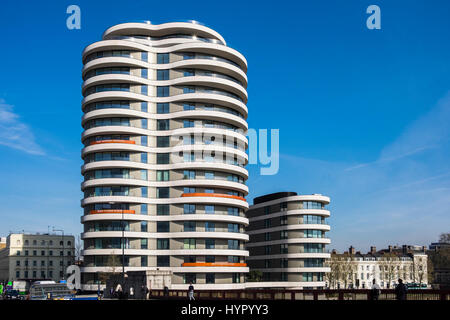 Riverwalk Immeubles d'appartements, Pimlico, Londres, Angleterre, Royaume-Uni Banque D'Images