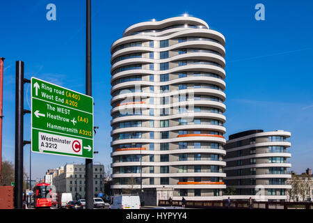 Riverwalk Immeubles d'appartements, Pimlico, Londres, Angleterre, Royaume-Uni Banque D'Images