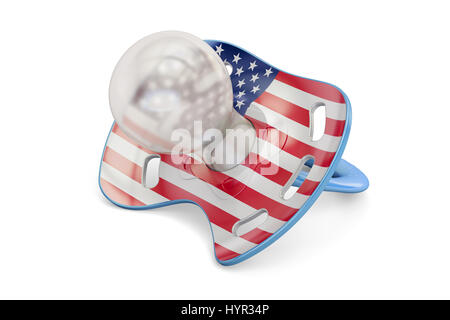 Les prestations de maternité et les Américains en natalité USA concept, rendu 3D isolé sur fond blanc Banque D'Images