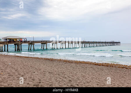 Dania Beach fishing pier à Hollywood Beach, Florida, United States Banque D'Images