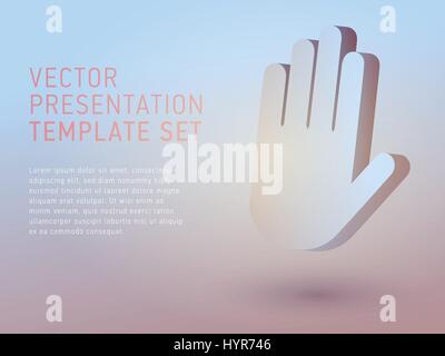 Vector 3d business présentation du thème paramétrage du modèle Illustration de Vecteur