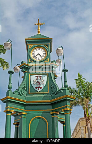 Basseterre, St Kitts, Caraïbes, Antilles, le Circus Tour de l'horloge, Banque D'Images
