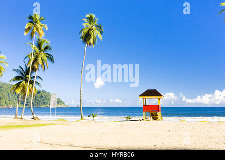 Cabine sur la plage, Maracas Bay, Trinité Banque D'Images