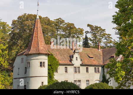 Schonborn Palace back yard dans Chynadiyovo, Carpates, Ukraine Banque D'Images