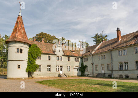 Schonborn Palace back yard dans Chynadiyovo, Carpates, Ukraine Banque D'Images