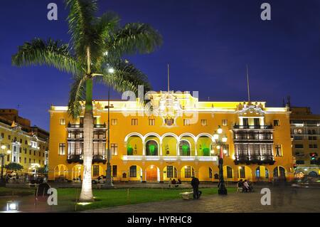 Pérou, Lima, Plaza de Armas, Palace Banque D'Images