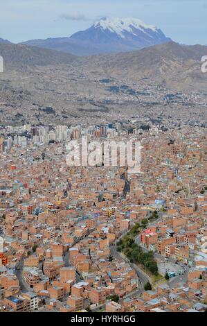 La BOLIVIE, La Paz, paysage urbain Banque D'Images