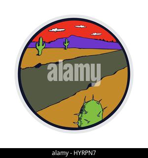 Conception du désert occidental illustration Illustration de Vecteur