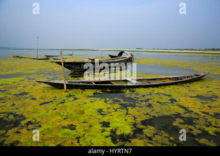 Vue de la Rivière Jamuna sec à Bogra, Bangladesh. Banque D'Images