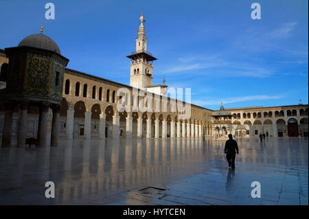 À l'intérieur de la mosquée Umayyad à Damas, en Syrie Banque D'Images