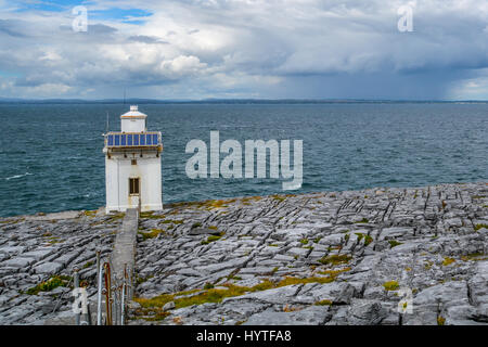 Phare de Point noir, dans le comté d'Antrim, Irlande Banque D'Images