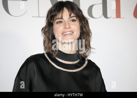 Rome, Italie. 06 avr, 2017. Photocall de "oglie e marito' un film par Kasia Smutniak avec Simone Godano, Pierfrancesco Favino, Valerio Aprea. Credit : Lucia Casone/Pacific Press/Alamy Live News Banque D'Images