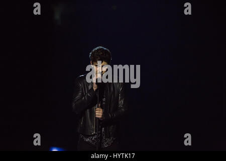 Shawn Mendes, lauréat du Prix du choix du ventilateur, effectue à la remise des Prix Juno 2017. Banque D'Images