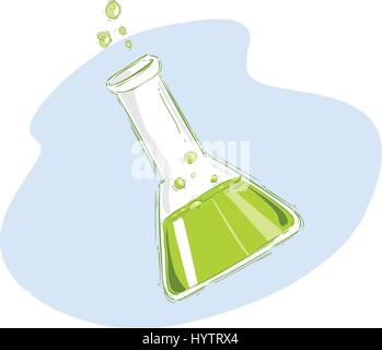 Vector illustration d'un produit chimique test tubes Illustration de Vecteur