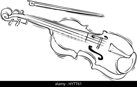 Vector illustration d'un instrument de musique le violon Illustration de Vecteur