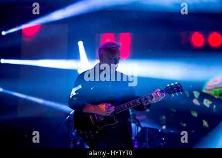 Barcelone - JUN 18 : Nouvelle Commande (groupe de rock anglais) produisent en concert au festival Sonar le 18 juin 2016 à Barcelone, Espagne. Banque D'Images