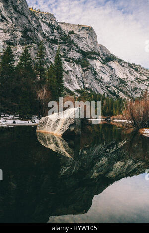 Mirror Lake Yosemite en Californie, USA, Banque D'Images