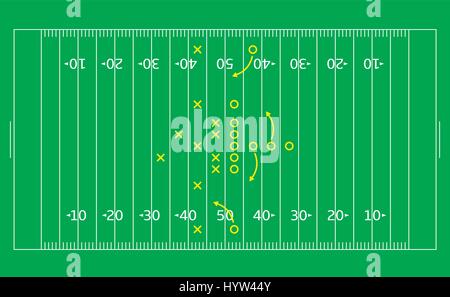 American Football field Illustration de Vecteur