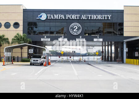 Entrée de l'administration portuaire de Tampa, Floride, USA Banque D'Images