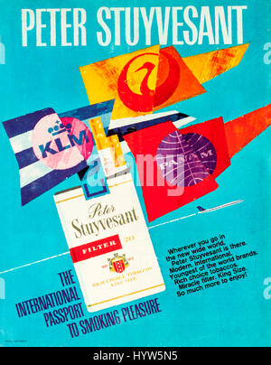 1970 Publicité Publicité magazine Peter Stuyvesant cigarettes. Banque D'Images