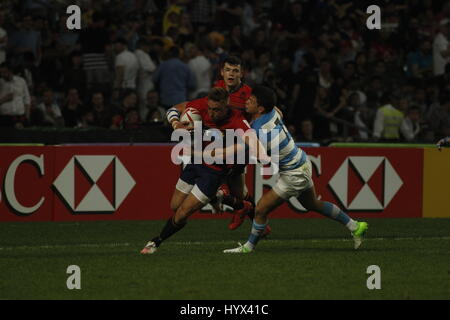 Hong Kong, Chine. 7 avr, 2017. L'Argentine a gagné l'Ecosse en marquant 22-19 lors de l'Assemblée HONG KONG RUGBY.2017Apr 7.Hong Kong.ZUMA/Liau Chung Ren : Crédit Liau Chung Ren/ZUMA/Alamy Fil Live News Banque D'Images