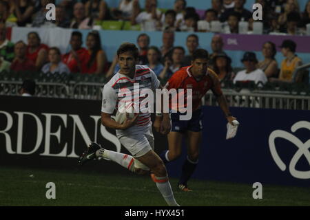 Hong Kong, Chine. 7 avr, 2017. L'Angleterre a gagné la Corée par la notation 52-0 lors de l'Assemblée HONG KONG RUGBY SEPT.2017 Apr 7.Hong Kong.ZUMA/Liau Chung Ren : Crédit Liau Chung Ren/ZUMA/Alamy Fil Live News Banque D'Images