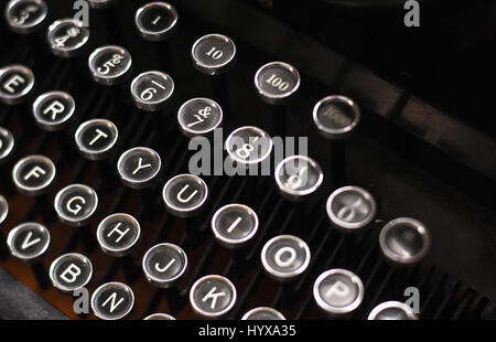 Clavier de machine à écrire Vintage Banque D'Images