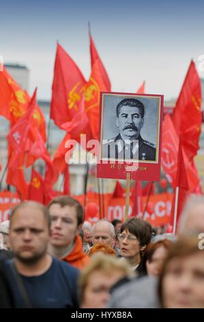 La Russie, Moscou, Parti communiste russe participer au défilé du 1er mai à Moscou Banque D'Images