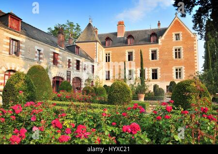 Clos Luce mansion à Amboise. Leonardo da Vinci ont vécu ici pendant les trois dernières années de sa vie et y meurt le 2 mai 1519 Banque D'Images