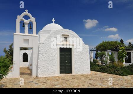 Petite chapelle à Fira Santorini Grèce Europe Banque D'Images