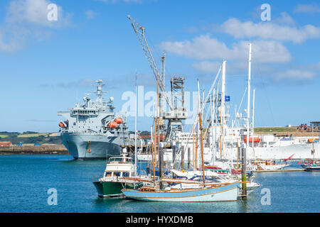 Pendennis shipyard à Cornwall FALMOUTH Falmouth Cornwall Falmouth docks de l'ouest de l'Angleterre Pays UK GO France ue europe Banque D'Images