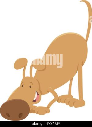 Cartoon Illustration de Funny chien renifleur personnage animal Illustration de Vecteur